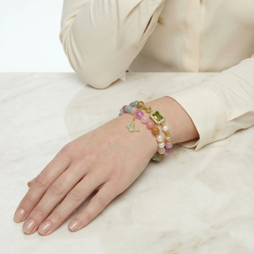 Pulseira Arco-Íris com Borboleta