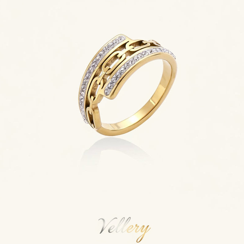 Anel Chain Crystal Vellery