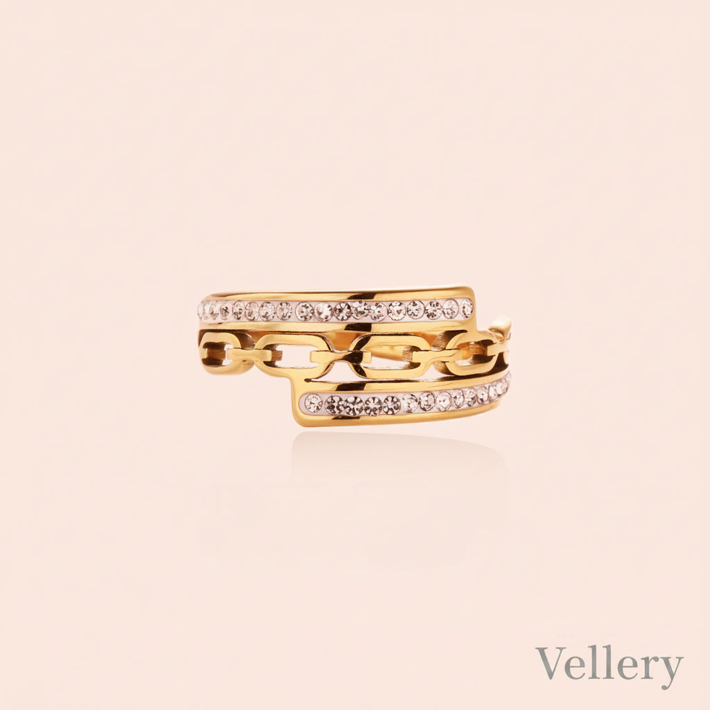 Anel Chain Crystal Vellery