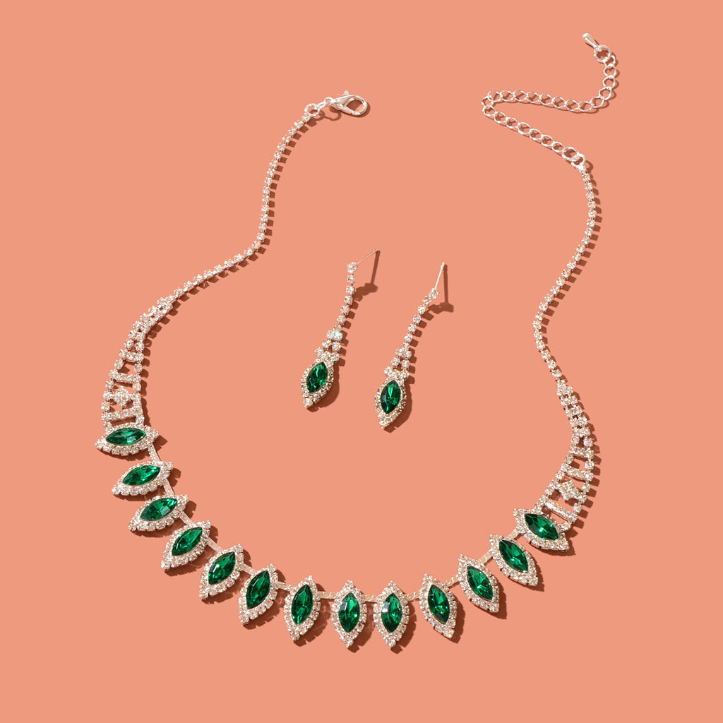 Conjunto Esmeralda Imperial Vellery — Colar e Brincos Luxo-0