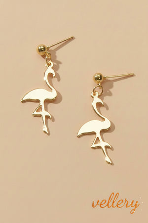 Brincos Flamingo Gold Vellery