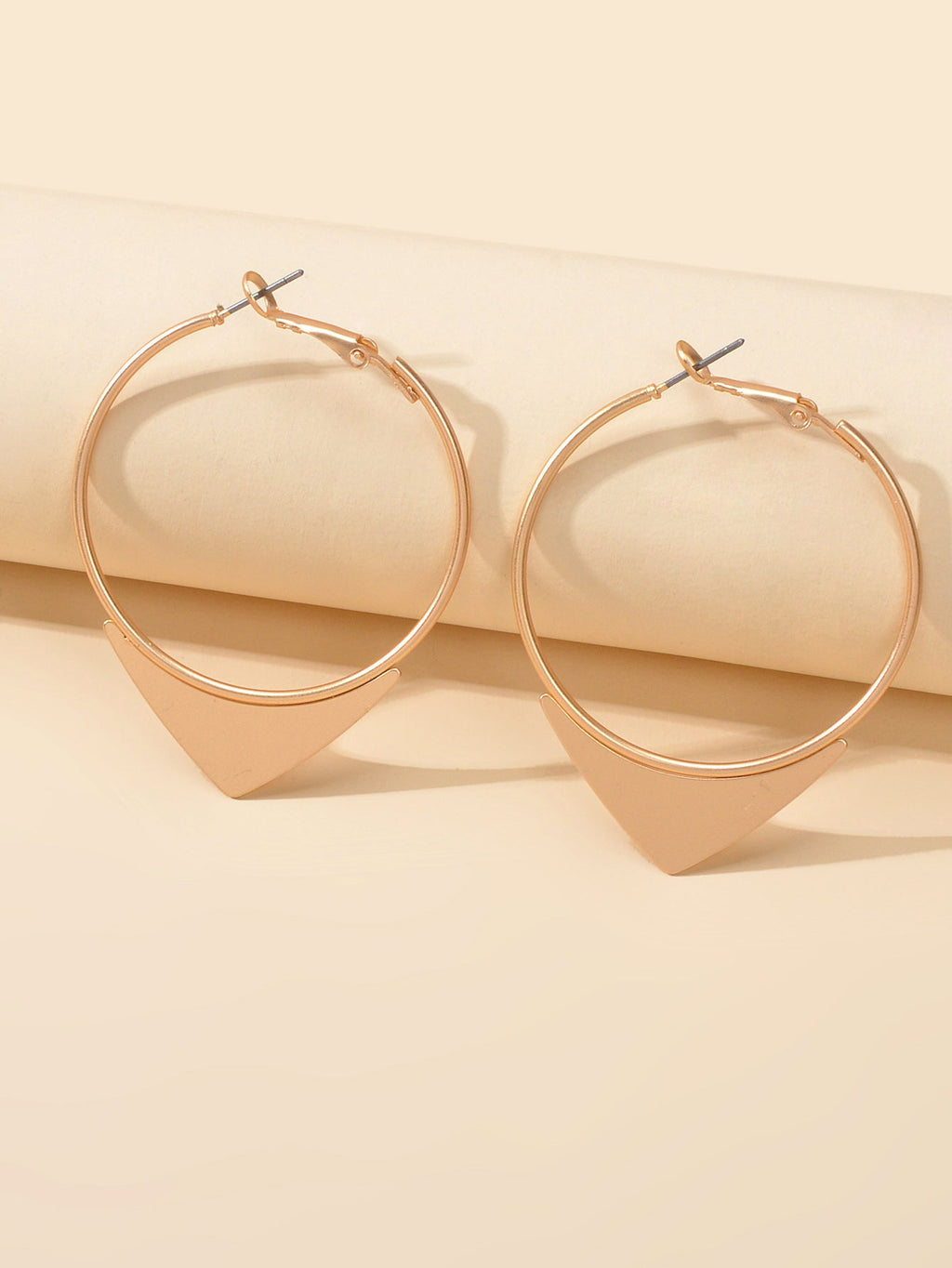 Punk Goth Hip Hop Style Triangle Circle Dangle Hoop Earrings Nice Collection-2