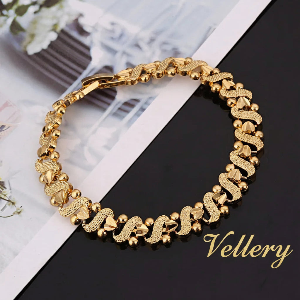 Bracelete Coração Dourado Vellery