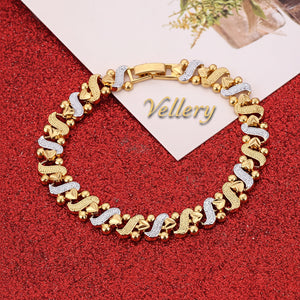 Bracelete Coração Dourado Vellery