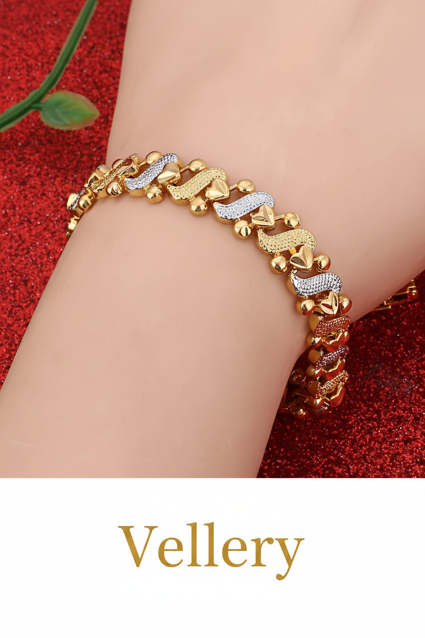 Bracelete Coração Dourado Vellery