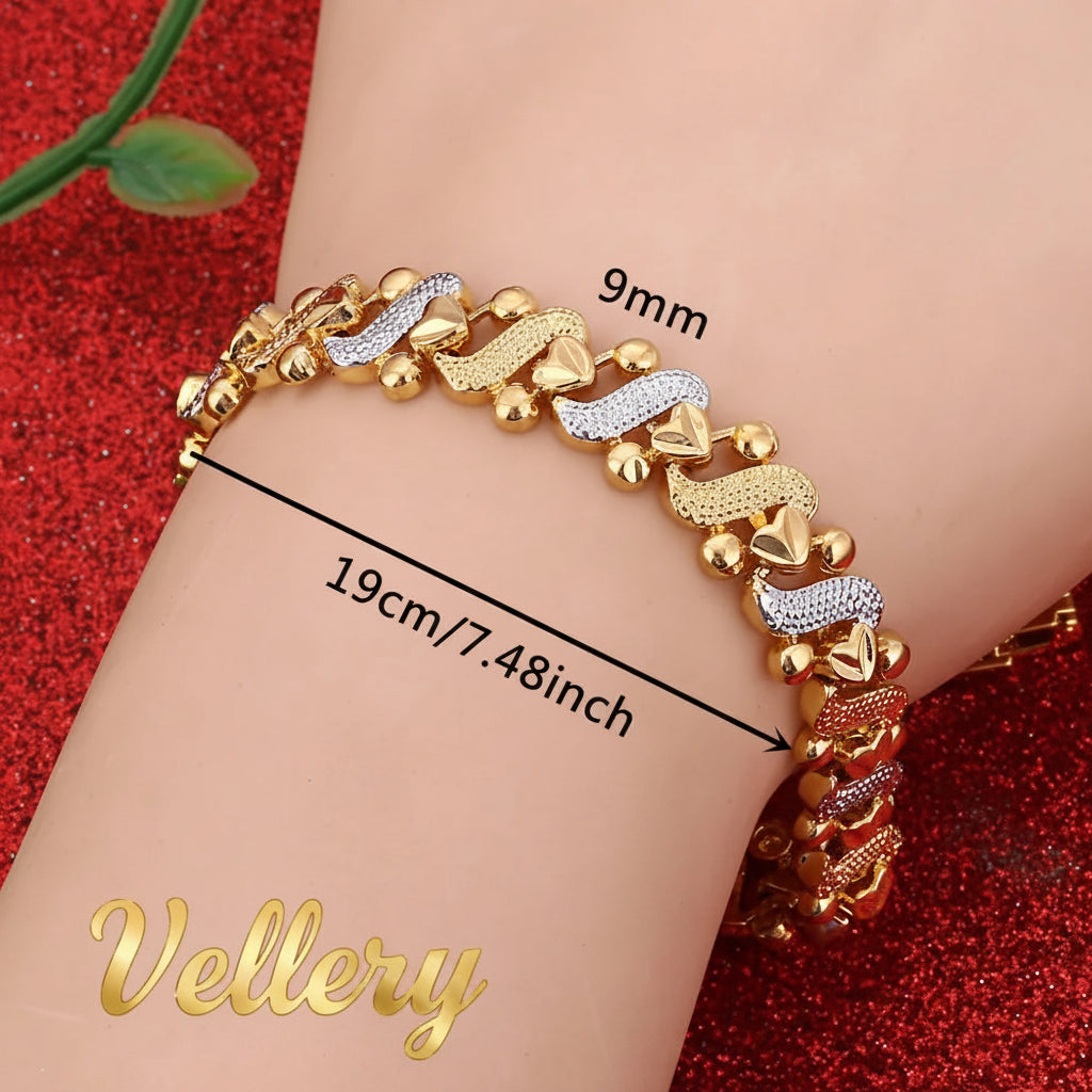 Bracelete Coração Dourado Vellery
