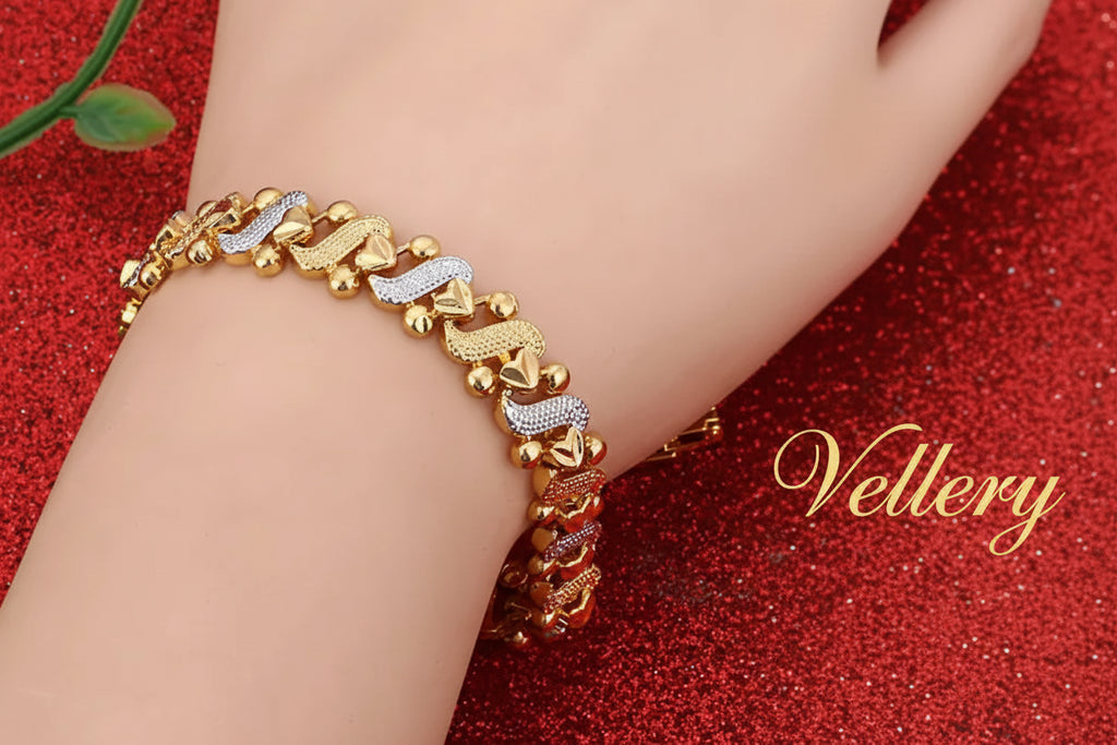 Bracelete Coração Dourado Vellery