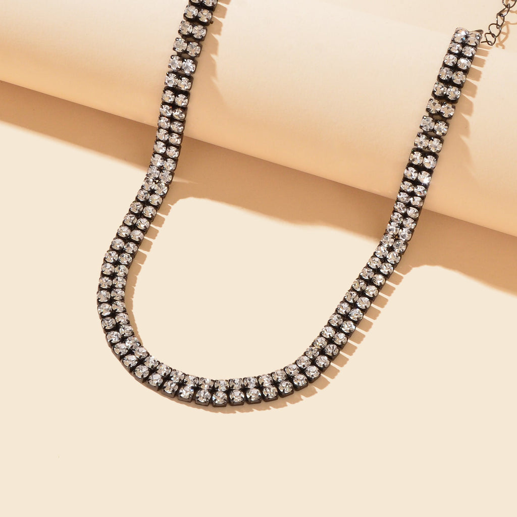 Colar Riviera Black Vellery — Elegância Minimalista em Zircônia Negra-2