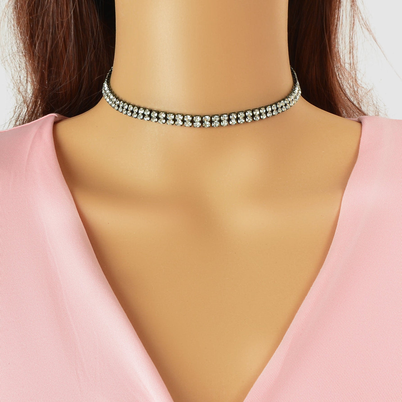 Colar Riviera Black Vellery — Elegância Minimalista em Zircônia Negra-0