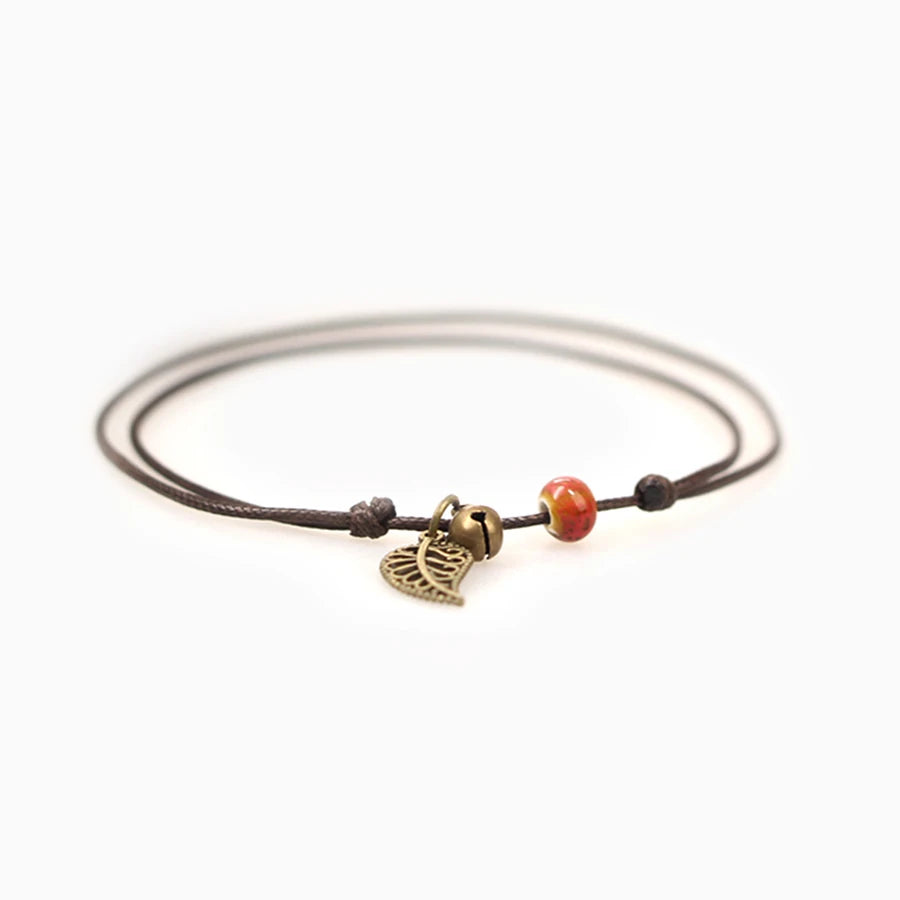 Pulseira Tornozeleira Ceramic Leaf Vellery