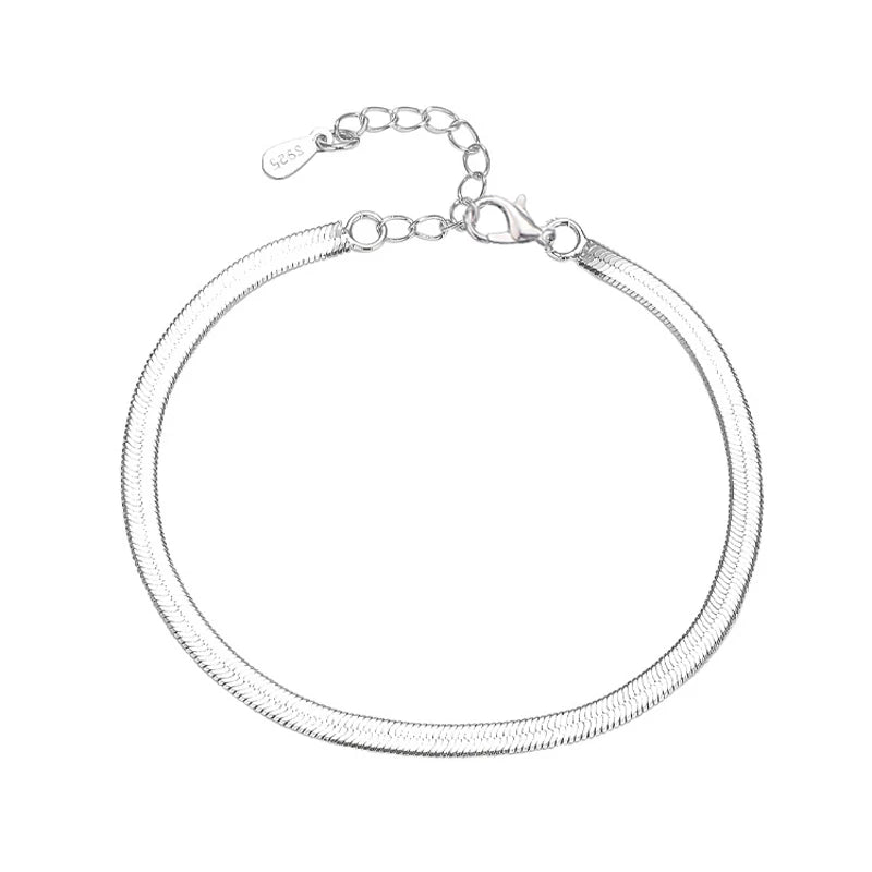 Pulseira Tornozeleira Snake Silver Vellery