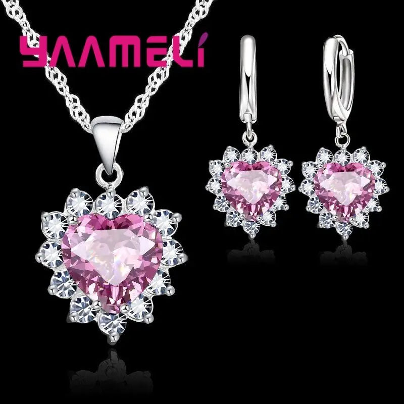 Conjunto Heart Crystal Vellery
