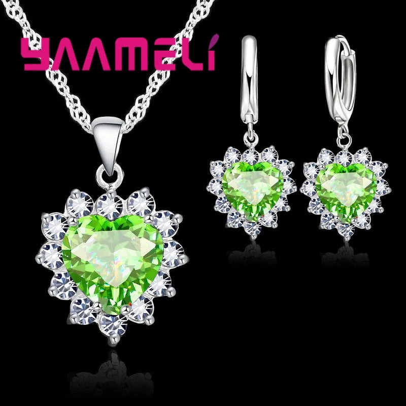 Conjunto Heart Crystal Vellery