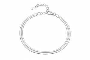 Pulseira Tornozeleira Snake Silver Vellery