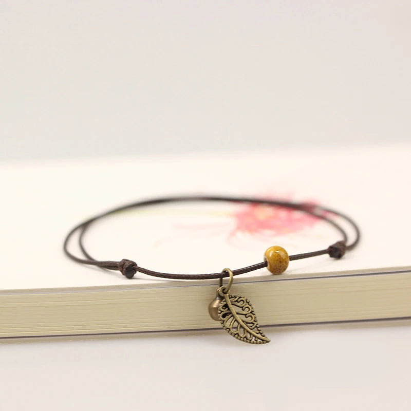 Pulseira Tornozeleira Ceramic Leaf Vellery
