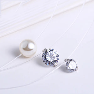 Colar Pérola Crystal Vellery