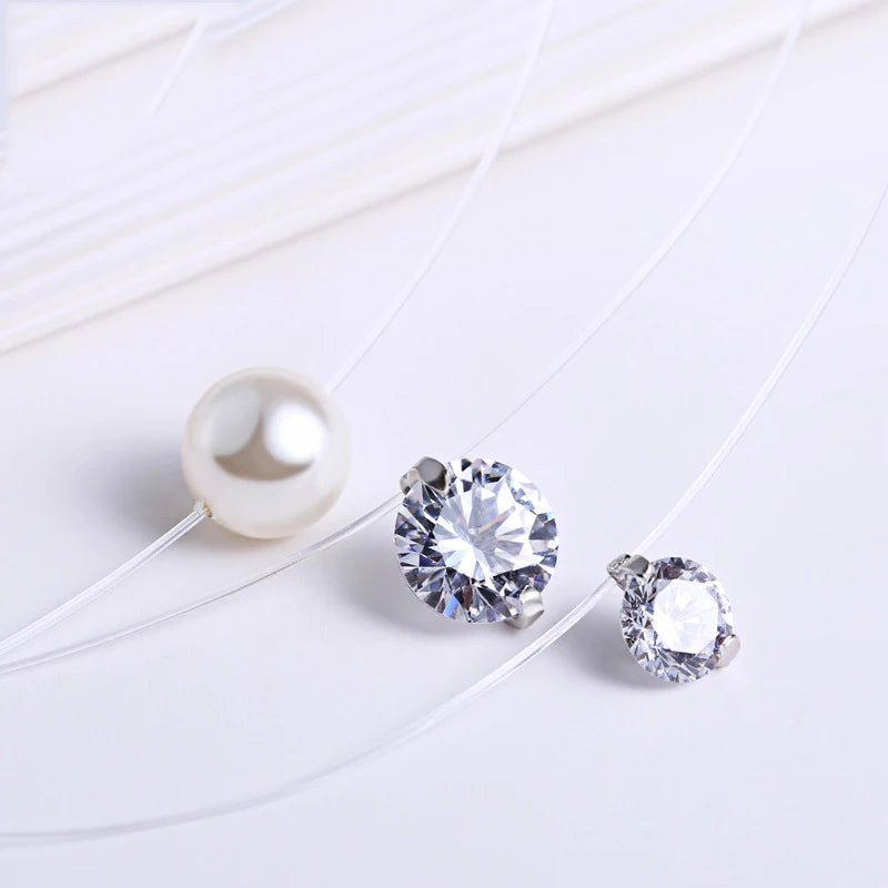 Colar Pérola Crystal Vellery