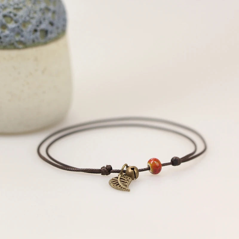 Pulseira Tornozeleira Ceramic Leaf Vellery