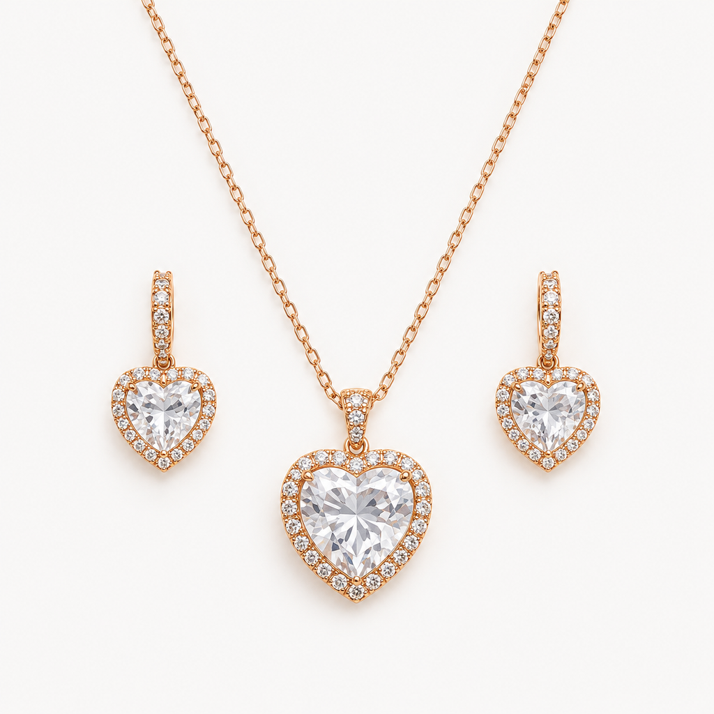 Conjunto Heart Crystal Vellery