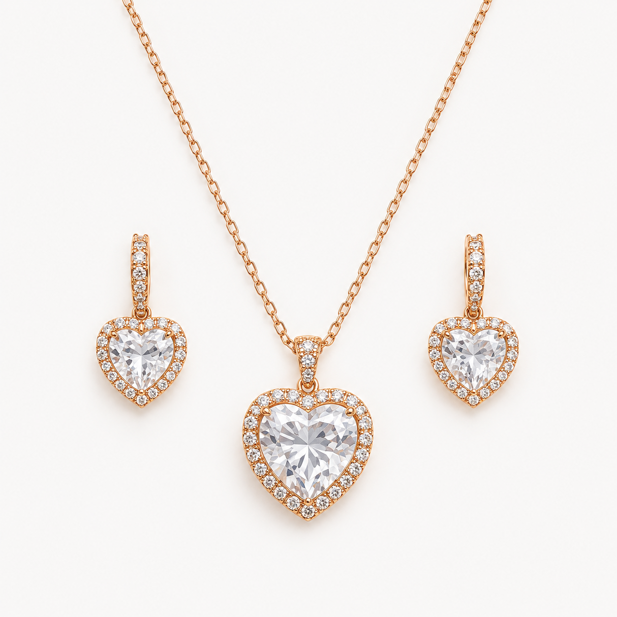 Conjunto Heart Crystal Vellery